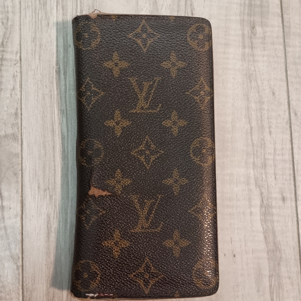 LOUIS VUITTON PORTE FOUIL BROZA MONOGRAM CANVAS Brown PVC WOMEN'S Used - Picture 1 of 13